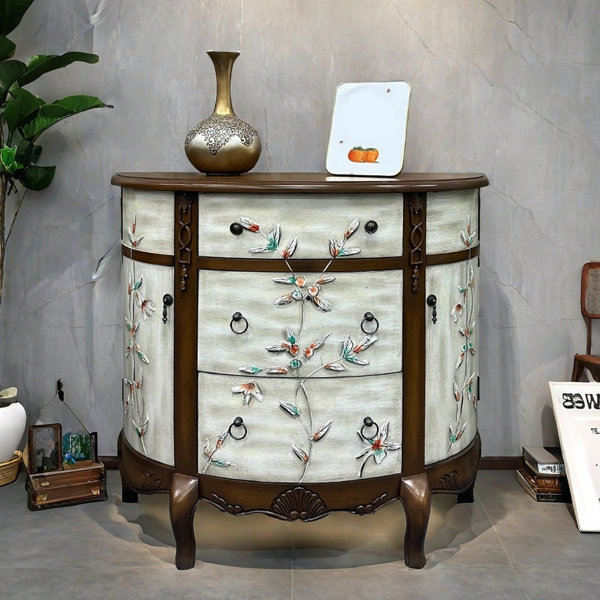 Ruthber Solutions HandPainted HalfMoon Entryway Accent Accent